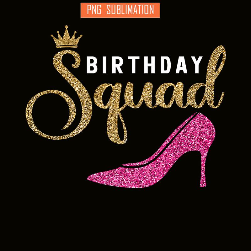 QUE03112393-Birthday Squad PNG, Happy Birthday PNG, Crown Queen PNG.png