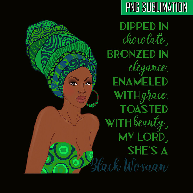 QUE15112308-Black Girls Magic PNG, African Queen PNG, Chocolate PNG.png