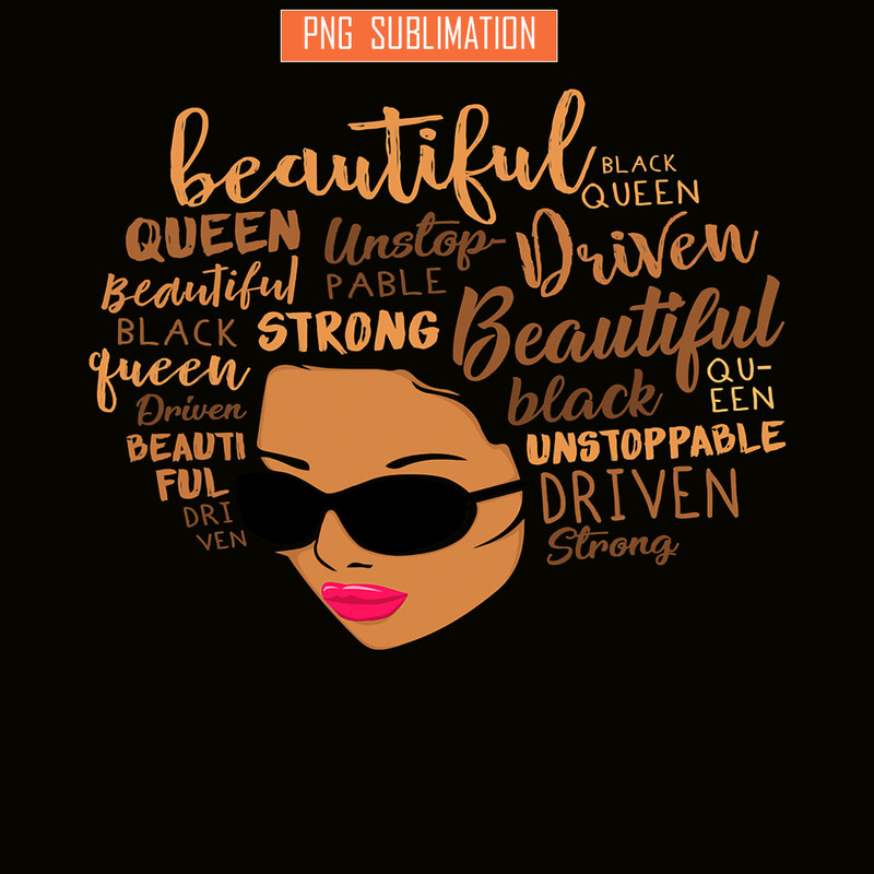 QUE15112313-Black Girls PNG, Afro Words PNG, Unstoppable Queen PNG.png
