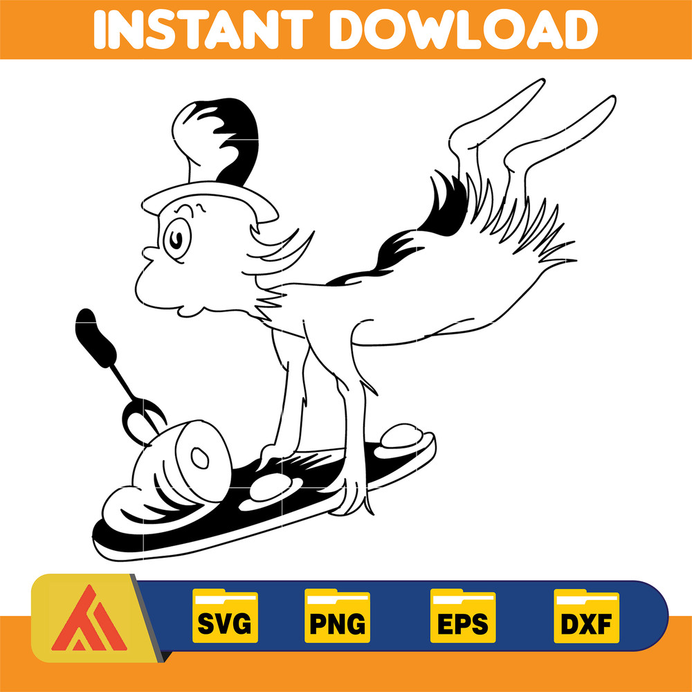 Dr Seuss Svg, Cat In The Hat SVG, Dr Seuss Hat SVG, Green Eggs And Ham Svg, Dr Seuss for Teachers Svg, Cricut, Thing Svg (490).jpg