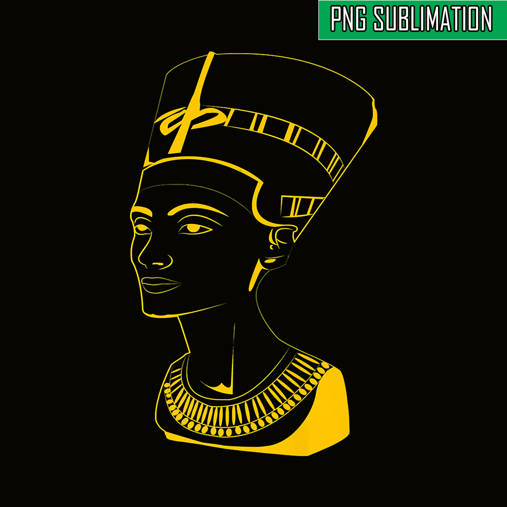 QUE15112329-Egtypian Queen PNG, Black History PNG, Nefertiti Melanin PNG.png