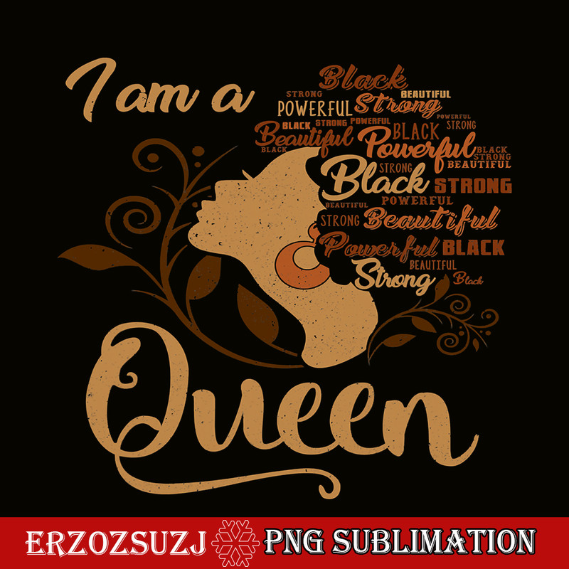 QUE15112332-Black History PNG, Nature Hair PNG, Im A Queen PNG.png