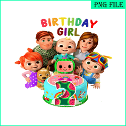 2nd birthday girl png cocomelon birthday girl png cocomelon party png