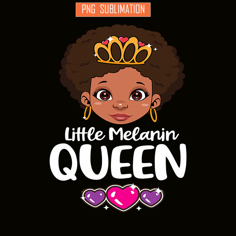 QUE15112337-Little Melanin Queen PNG, School Queen PNG, Melanin Girls PNG.png