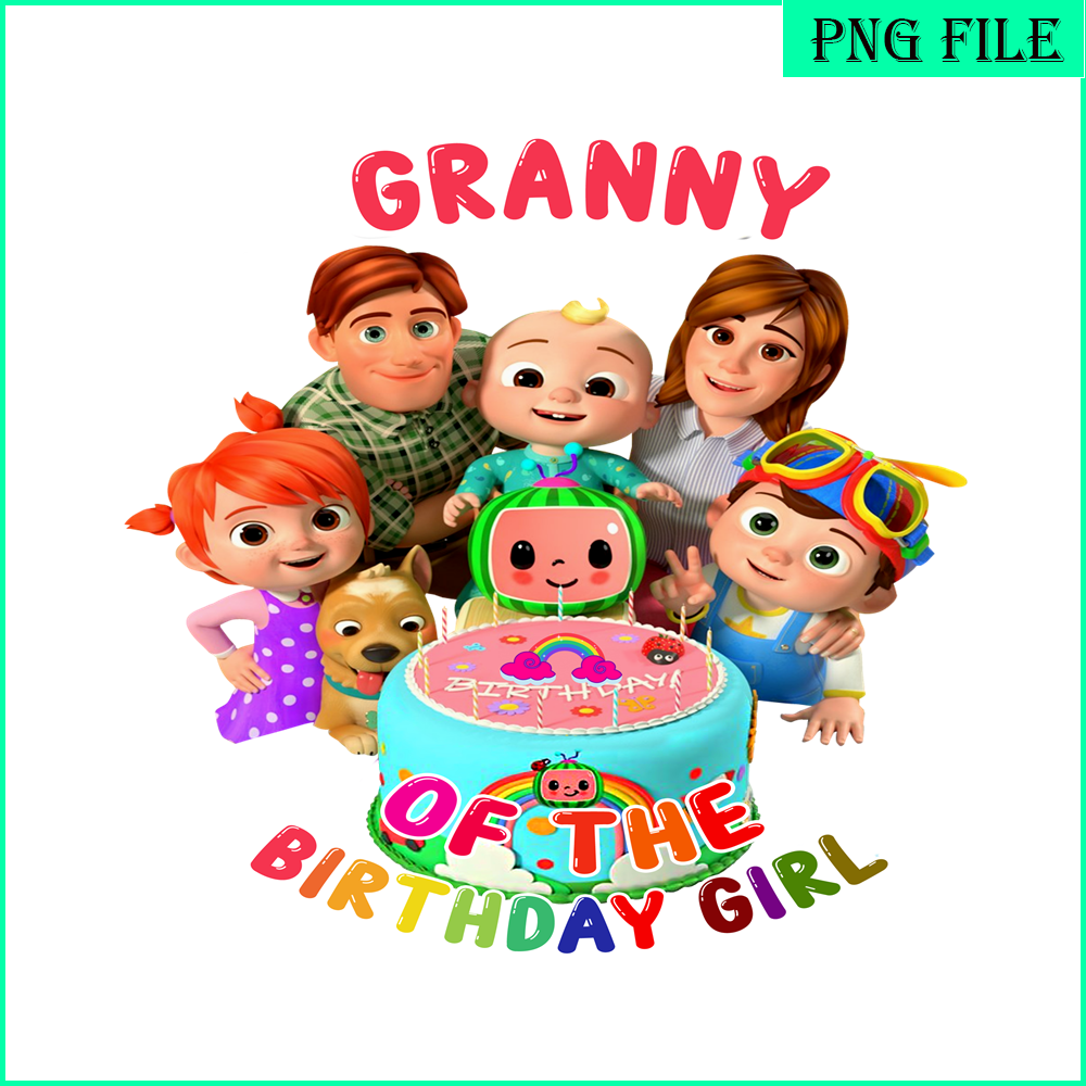 CCB23112319-Granny Of The Birthday Girl PNG Cocomelon Girl PNG Cocomelon Birthdays PNG.png