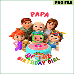 papa of the birthday girl png, cocomelon girl png cocomelon birthdays png