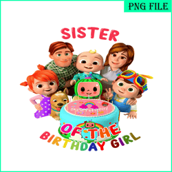 sister of the birthday girl png cocomelon girl png cocomelon birthdays png