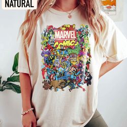marvel avengers team retro comic vintage graphic shirt unisex t-shirt birthday shirt gift for men women kid hoodie sweat