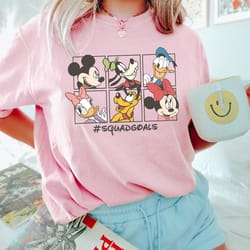 retro disney squad goals shirt, mickey and friends shirt, squad goals family shirt, disney family vacation, disney squad
