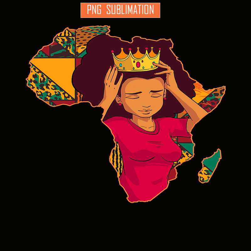 QUE301023119-African American PNG, Women Black Wear Tiara PNG, Nature Beauty PNG.png