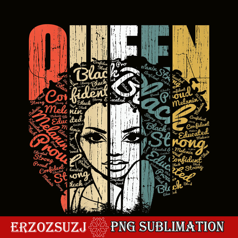QUE301023124-Strong Women PNG, Black Queen PNG, Educated Woman PNG.png