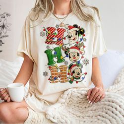 vintage disney christmas ho ho ho shirt, mickey shirt, disney trip christmas shirt, mickey head lighting tee, mickey and