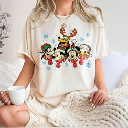 vintage disney christmas shirt, mickey and friends christmas shirt, christmas lights shirt, christmas gifts, disneyland