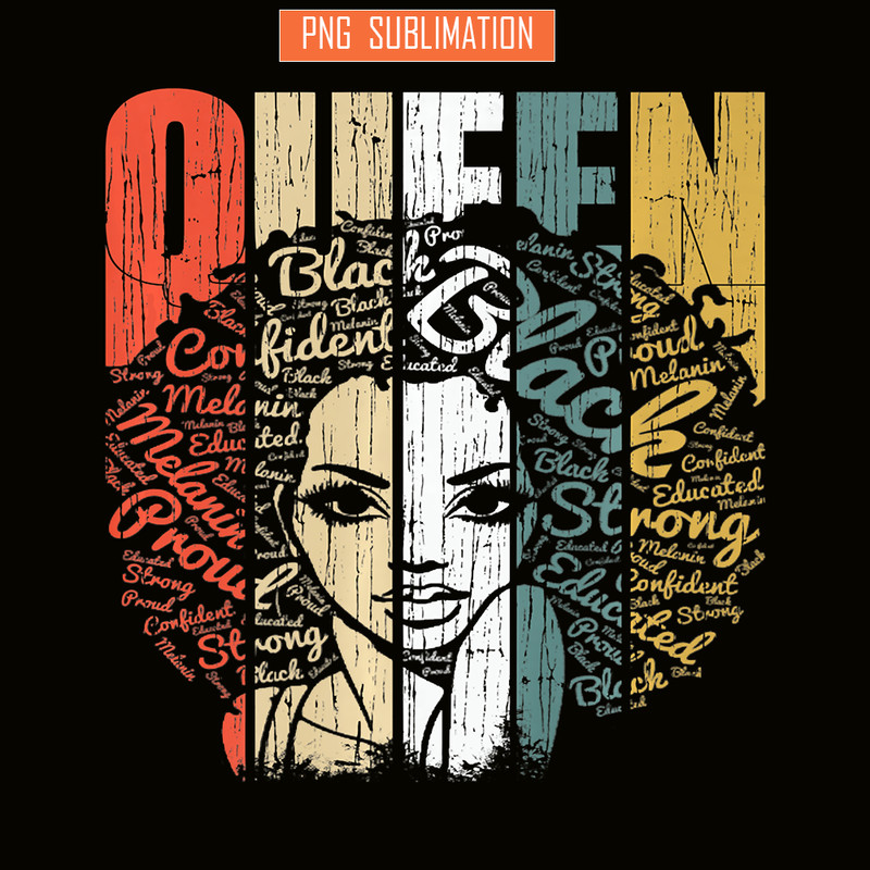 QUE301023124-Strong Women PNG, Black Queen PNG, Educated Woman PNG.png