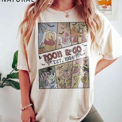 vintage disney halloween pooh & co est 1926 shirt, retro the pooh and friends halloween, pooh bear halloween party 2023,
