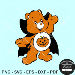 care bears trick or sweet svg, care bears halloween svg, spooky care bear svg