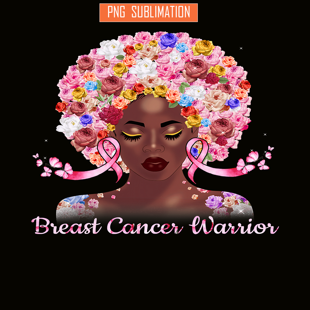 QUE301023136-Breast Cancer Warrior PNG, Black Women Africa PNG, Strong Woman PNG.png