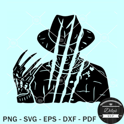 freddy krueger svg, freddy svg, horror character svg, halloween svg files