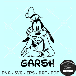 garsh goofy svg, garsh goofy vector svg, goofy svg, disneyland character svg, disney svg