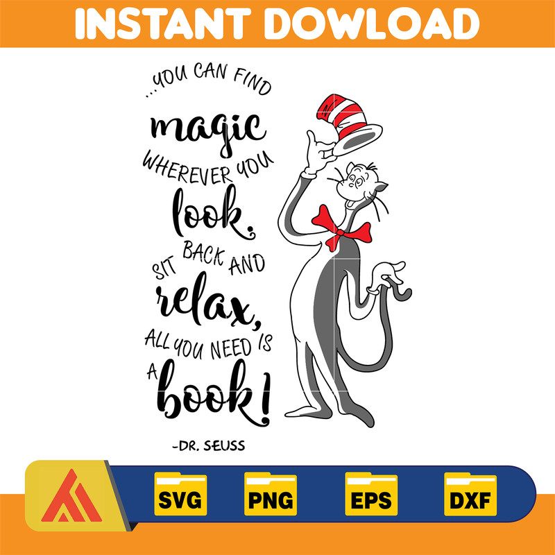 Dr Seuss Svg, Cat In The Hat SVG, Dr Seuss Hat SVG, Green Eggs And Ham Svg, Dr Seuss for Teachers Svg, Cricut, Thing Svg (575).jpg