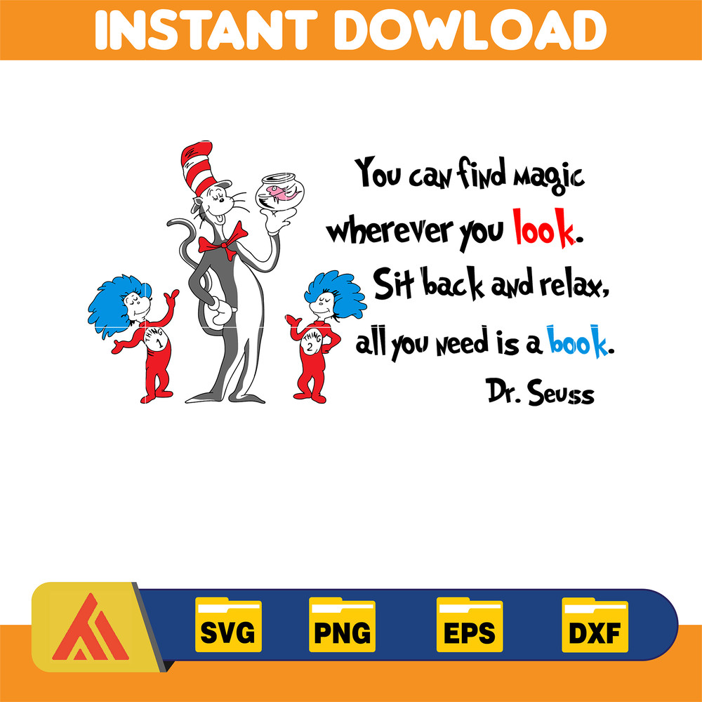 Dr Seuss Svg, Cat In The Hat SVG, Dr Seuss Hat SVG, Green Eggs And Ham Svg, Dr Seuss for Teachers Svg, Cricut, Thing Svg (579).jpg