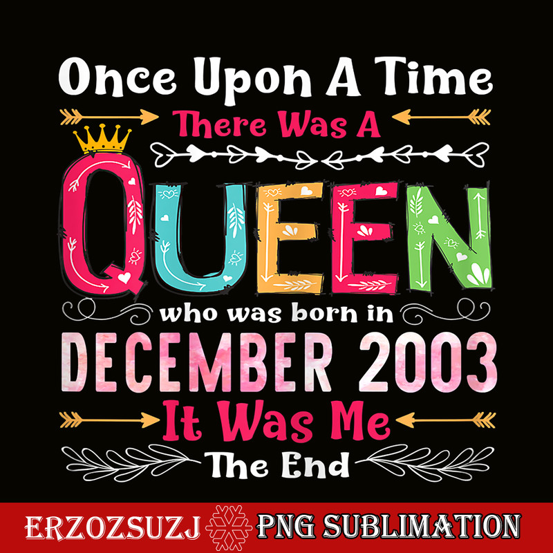 QUE30102323-Queen Was Born In December 2003 PNG, Birthday Girl PNG, Happy Birthday PNG.png