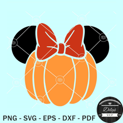 minnie mouse pumpkin head svg, minnie pumpkin svg, disney halloween svg