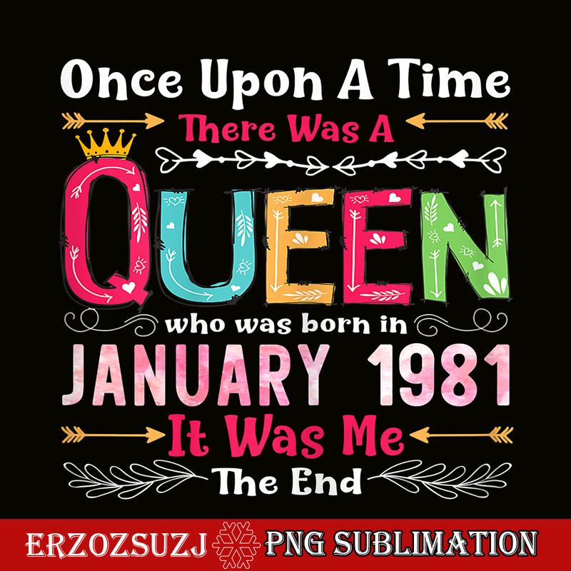 QUE30102333-Queen Was Born In January 1281 PNG, Birthday Girl PNG, Happy Birthday PNG.png