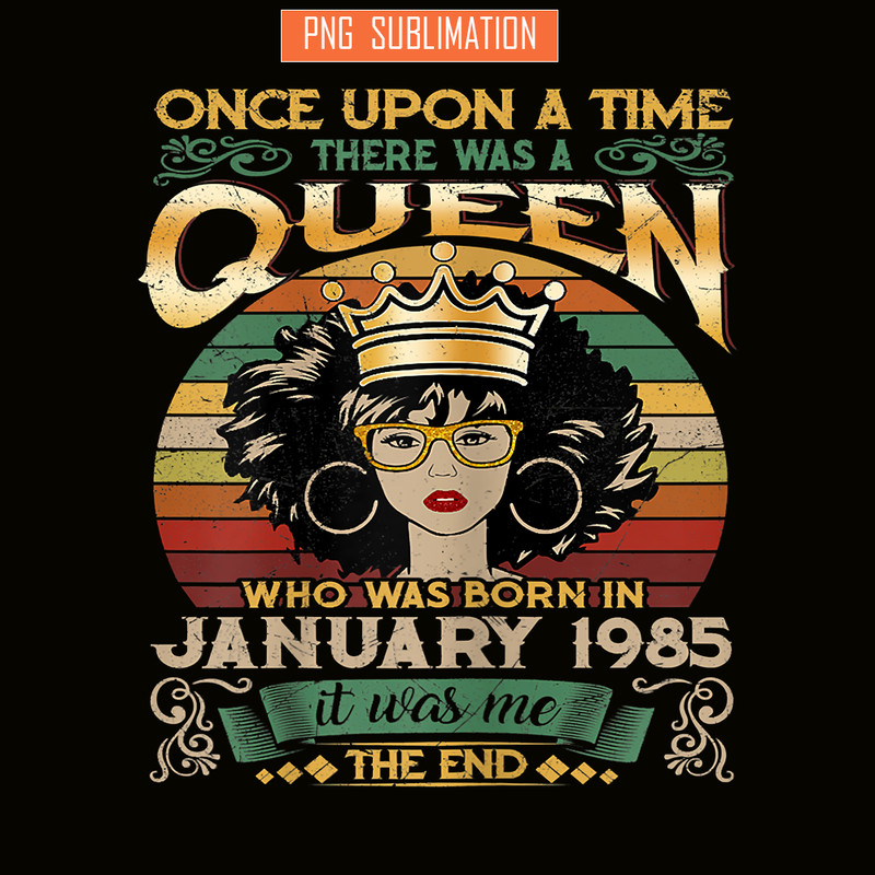 QUE30102338-Queen Was Born In January PNG, Birthday Girl PNG, Happy Birthday PNG.png