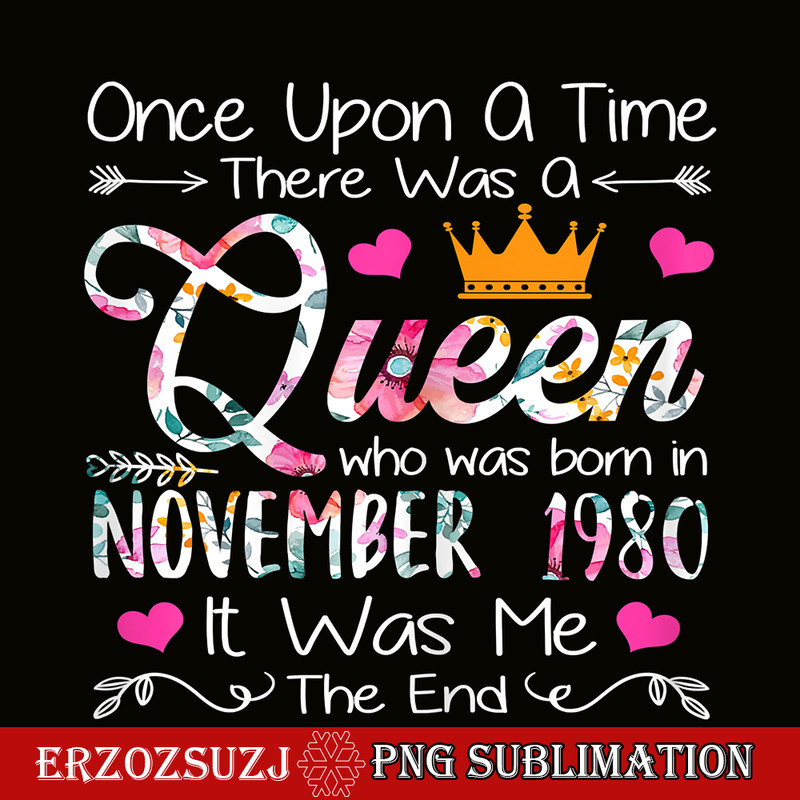 QUE30102345-Queen Was Born In November 1981 PNG, Happy Birthday PNG, Birthday Queen PNG.png
