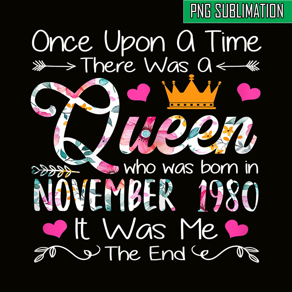 QUE30102345-Queen Was Born In November 1981 PNG, Happy Birthday PNG, Birthday Queen PNG.png