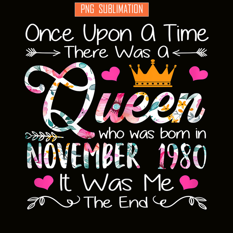 QUE30102345-Queen Was Born In November 1981 PNG, Happy Birthday PNG, Birthday Queen PNG.png