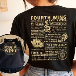 vintage fourth wing rebecca yarros violet sorrengail shirt rebecca tee basgiath war college shirt bookish 2 side sweatsh