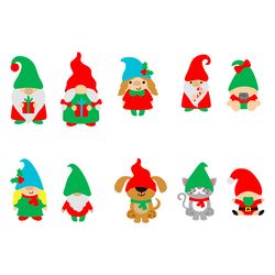 christmas bundle gnome family svg clipart, gnome christmas svg, gnome svg, christmas logo svg, instant download