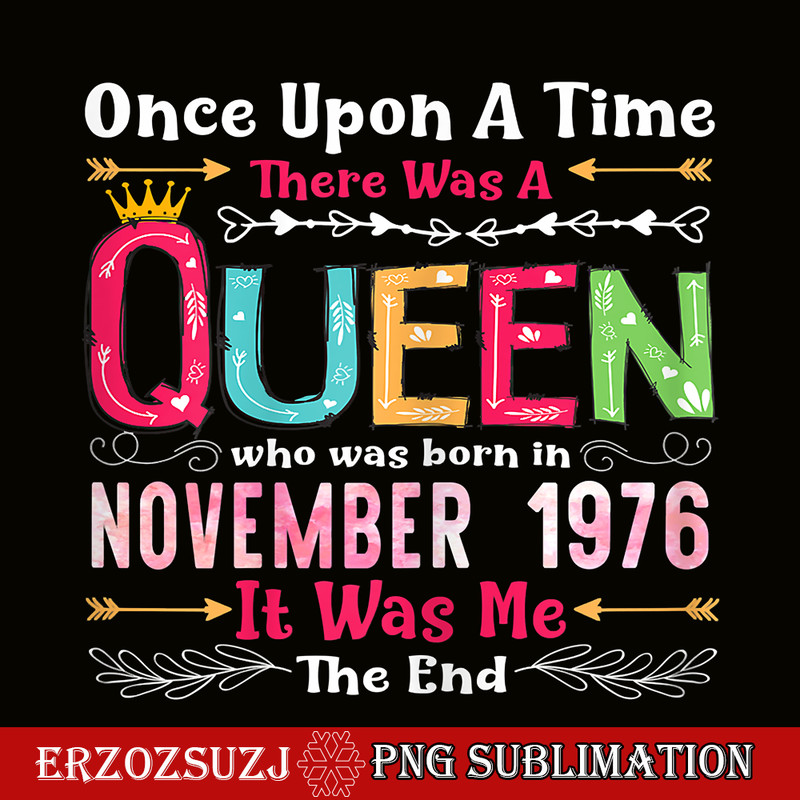 QUE30102359-Queen Was Born In November 1976 PNG, Happy Birthday PNG, Birthday Queen PNG.png