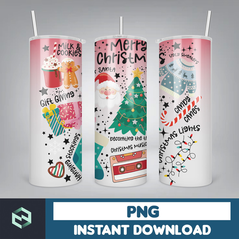 3D Inflated Christmas Tumbler Wrap Design Download PNG, 20 Oz Digital Tumbler Wrap PNG Digital Download (14).jpg
