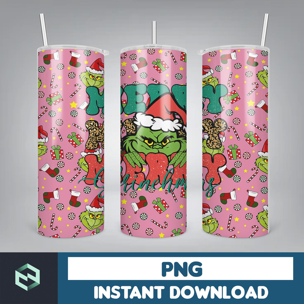3D Inflated Christmas Tumbler Wrap Design Download PNG, 20 Oz Digital Tumbler Wrap PNG Digital Download (18).jpg