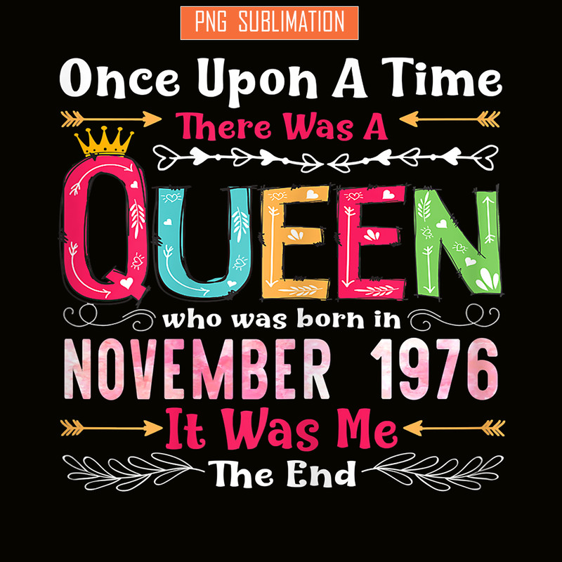 QUE30102359-Queen Was Born In November 1976 PNG, Happy Birthday PNG, Birthday Queen PNG.png