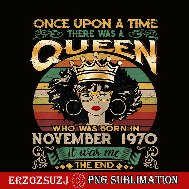 QUE30102364-Queen Was Born In November 1970 PNG, Happy Birthday PNG, Birthday Queen PNG.png