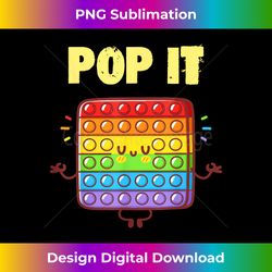 Pop It Fidget Toy Rainbow, Kids, Toddler, Boys, Girls - Sophisticated Png Sublimation File - Striking & Memorable Impressions