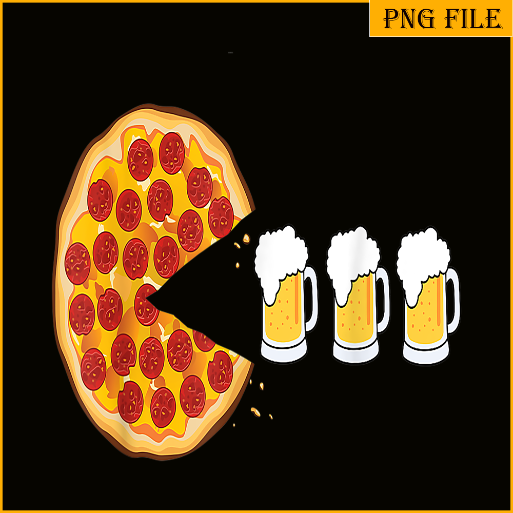 BEER28102359-Pepperoni Pizza And Beer Funny Pizza PNG Beer Lover PNG.png