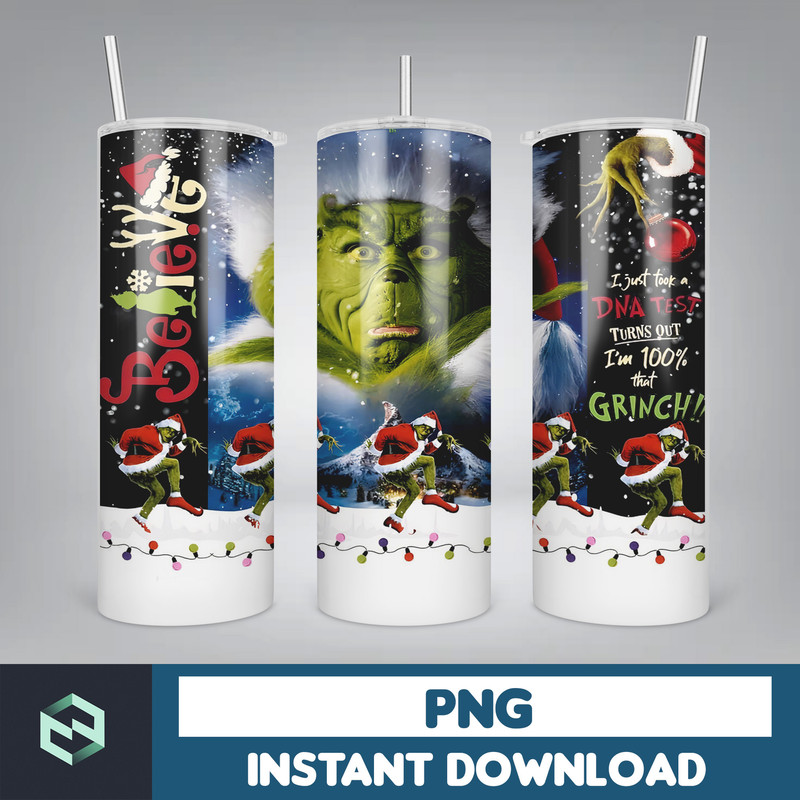 3D Inflated Christmas Tumbler Wrap Design Download PNG, 20 Oz Digital Tumbler Wrap PNG Digital Download (43).jpg
