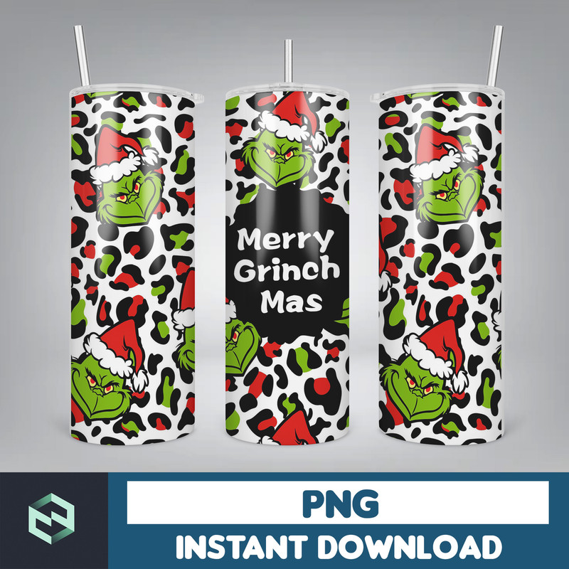 3D Inflated Christmas Tumbler Wrap Design Download PNG, 20 Oz Digital Tumbler Wrap PNG Digital Download (45).jpg