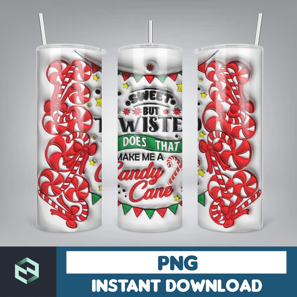 3D Inflated Christmas Tumbler Wrap Design Download PNG, 20 Oz Digital Tumbler Wrap PNG Digital Download (53).jpg