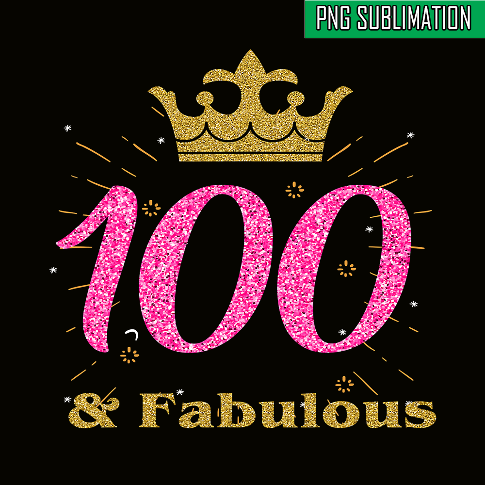 QUE30102384-100 And Fabulous PNG, Happy Birthday PNG, Birthday Queen PNG.png