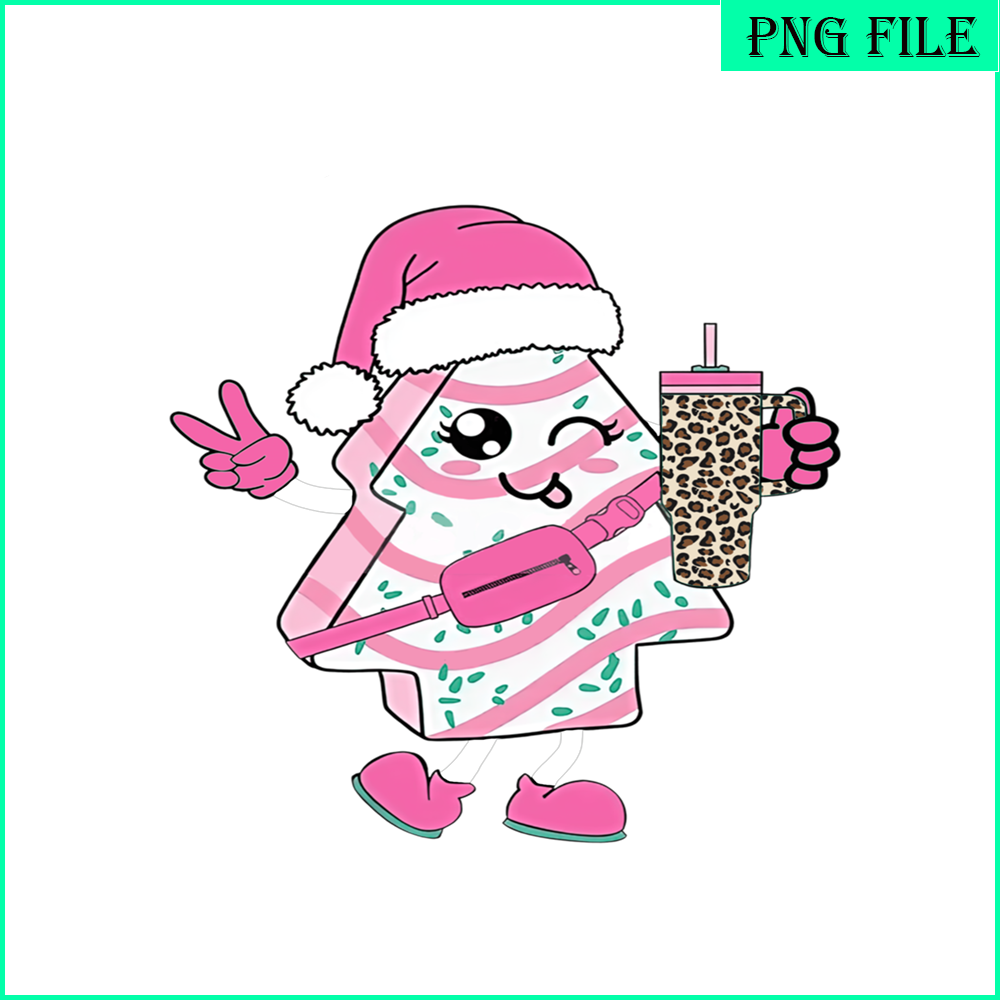 CRM07112395-Out Here Looking Like A Snack Cute Boo Jee Xmas Trees Cakes Png, Boojee Tumbler Inspired Belt Bag Png.png