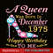 QUE30102395-Queen Was Born In December 1975 PNG, Happy Birthday PNG, Birthday Queen PNG.png