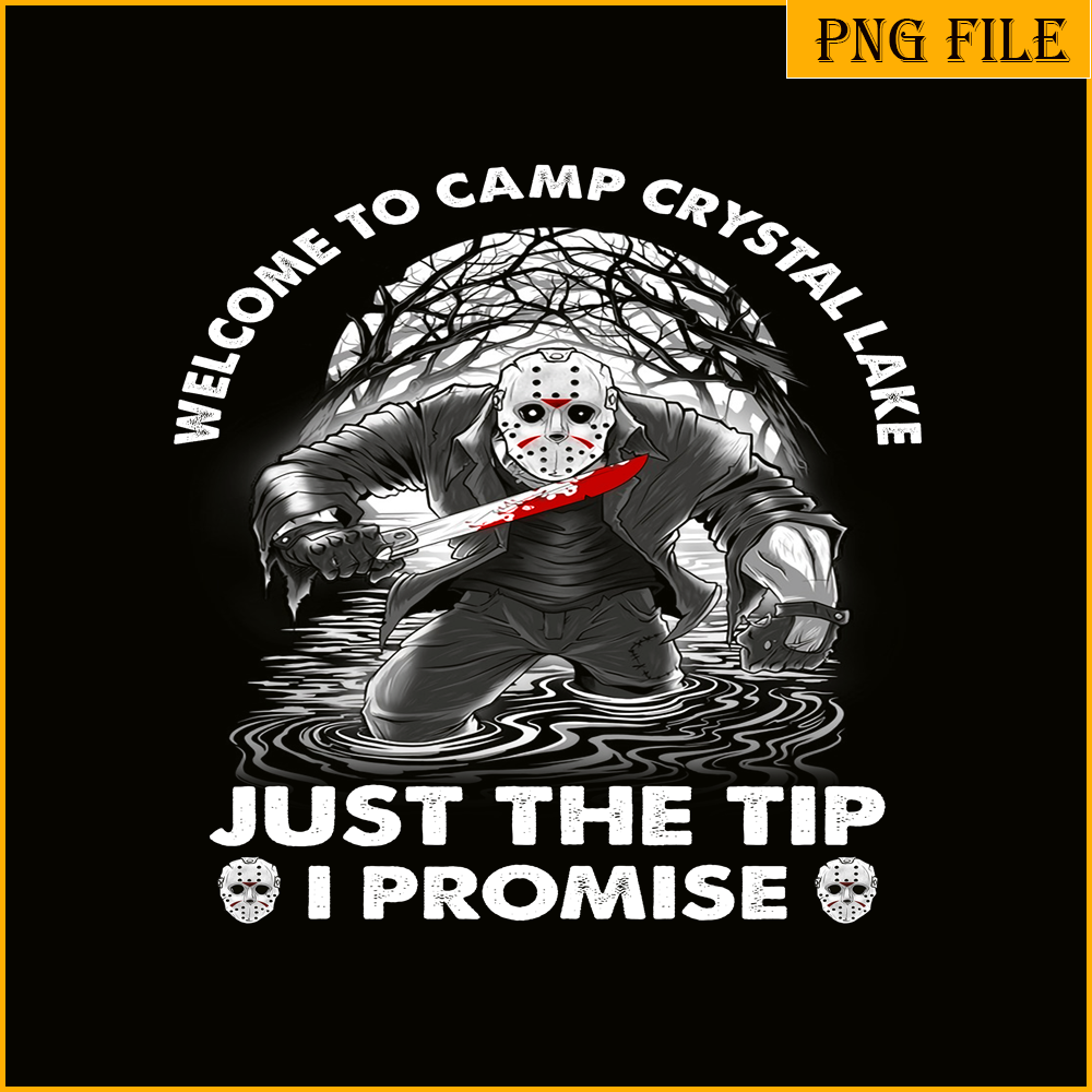 CAMP07112303-WELCOME TO CAMP CRYSTAL LAKE PNG Horror Camping PNG Camping Lover PNG.png