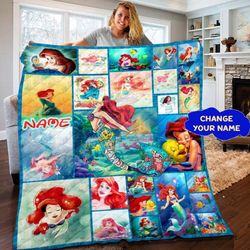 ariel disney princess blanket ariel the little mermaid cartoon disney movies blanket cartoon, ariel blanket gift gift fo