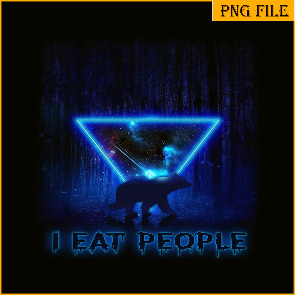 CAMP07112307-I EAT PEOPLE PNG Horror Camping PNG Neon Triangle PNG.png
